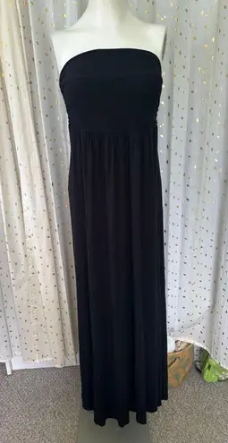 Hourglass Lilly Women's Strapless Side Ruched Bandeau Bra Like Maxi Dress M