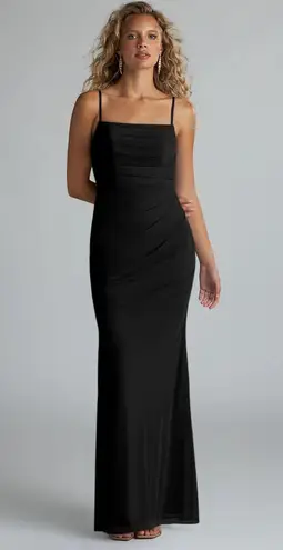 Azazie Black Teyana Dress