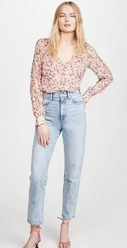 Cami NYC The Hope Floral Silk Bodysuit in Geranium