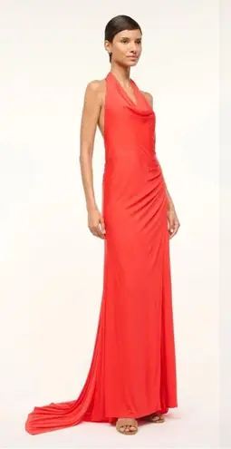 STAUD Julius Maxi Gathered Gown Red