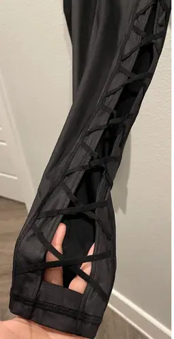 Victoria Sport Black Criss Cross Lace Up Legging