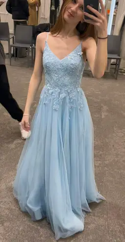 David's Bridal Prom Dress Blue - $77 (69% Off Retail) - From ally