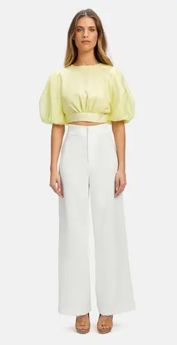 Bardot Yellow Crop Blouse