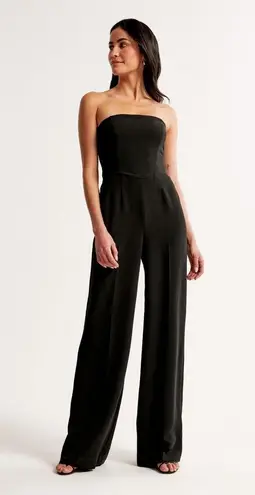 Abercrombie & Fitch  Strapless Premium Crepe Jumpsuit Black‎ New with Tag - Image 1