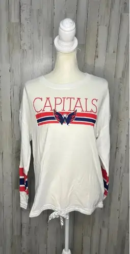 NWT NHL Washington Capitals Women's Large Long Sleeve Drawstring Waist T