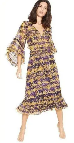 MISA Los Angeles Yanira Midi Dress, Yellow, Small