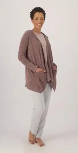 Barefoot Dreams CozyChic Ultra Lite Hooded Seashore Cardigan Clay XL A476513
