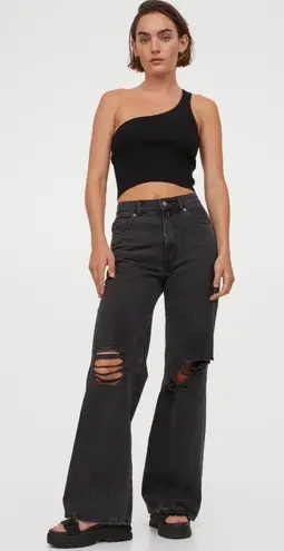 H&M Black Wide Leg Jeans