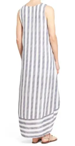 Pleione Striped High Low Maxi Dress