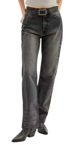 BDG Urban Outfitters Womens Cowboy High Rise Straight Charcoal Wash sz 28 Grunge Gray