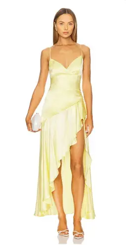 Bardot Gold Asymmetrical Sundress Spaghetti Strap