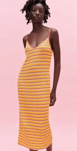 ZARA Jacquard Striped Dress ☀️