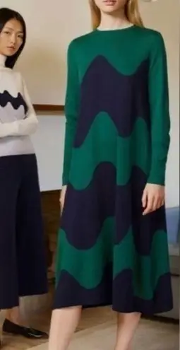 Uniqlo x Marimekko Women Merino-Blend A-Line Dress Green Size XS - $75 New  With Tags - From Emily