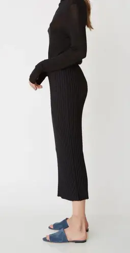 Toteme NWOT black ribbed Murano knit slip midi skirt size medium Orig. $290