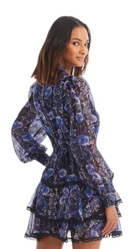 Allison New York | Carter Mini Dress in Fall Florals Purple | Sz XS