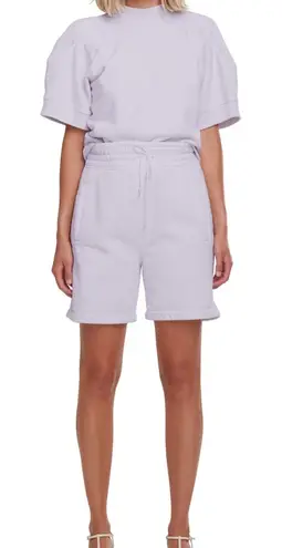 AGOLDE  BOXING EXAGGERATED WAISTBAND SHORTS JELLYBEAN and SWEATSHIRT‎ SET - Image 1