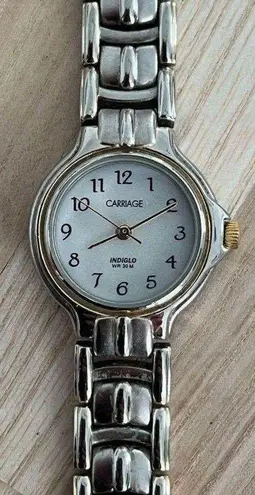 Carriage Ladies Watch Stainless Bracelet White Dial