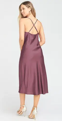 Show Me Your Mumu  Verona Cowl Dress Dusty Plum Luxe Satin XXS NWT