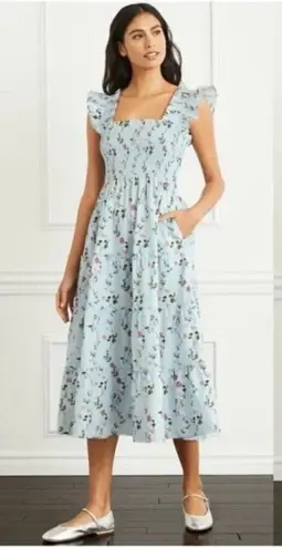 💕HILL HOUSE HOME💕 The Ellie Nap Dress ~ Pond Floral Print XS Blue