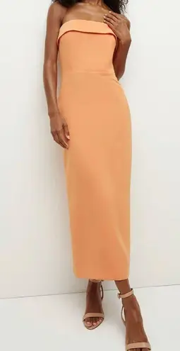 Veronica Beard Orange Strapless Dress