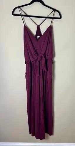 LAJU Los Angeles Halter Back Tie Front Mesh Pantsuit Jumpsuit Onesie size Medium Pink