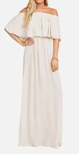 Show Me Your Mumu  Hacienda Dress Maxi High Slit Off-Shoulder Flowy Size XS