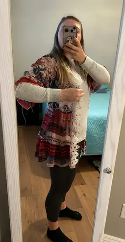 Tru Self Medium/large lace sheer kimono cardigan duster jacket