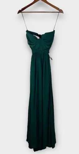 Birdy Grey  Grace Convertible Chiffon Bridesmaid Dress Emerald Green XS New