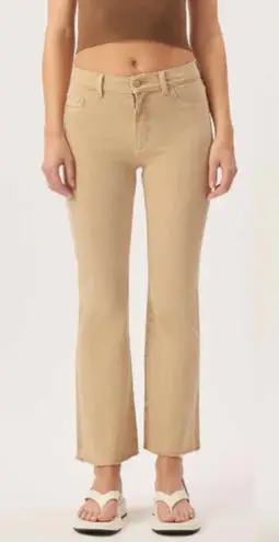 DL1961 Bridget Boot Cut Cropped Pants Size 32 Sand Neutral
