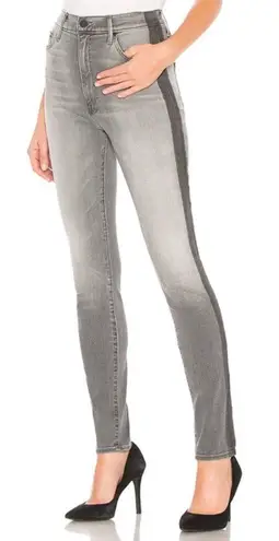 MOTHER Denim Mother Grey The Swooner Supermoon Stripe Jeans