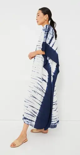 NWT Emerson Fry India Collection Tie Dye Caftan in Indigo White Maxi Dress XS/S Blue Size undefined