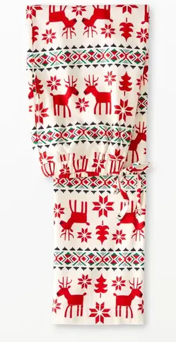 Hanna Anderson Adult Holiday Flannel Pajama Reindeer Winter Pants Size S new Red