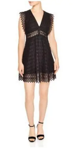 Sandro 💕 PARIS💕 Lindsey Lace Mini Dress ~ Black Size 3 = US 8 NWT