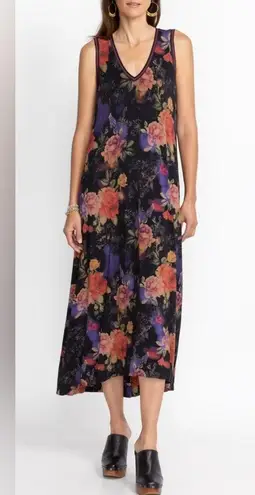 Johnny Was BOSSA NOVA V‑NECK MAXI DRESS XS
