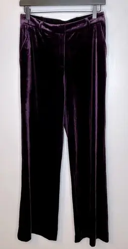 Skies Are Blue Purple Wide Leg Velvet Pants Size Small NWT