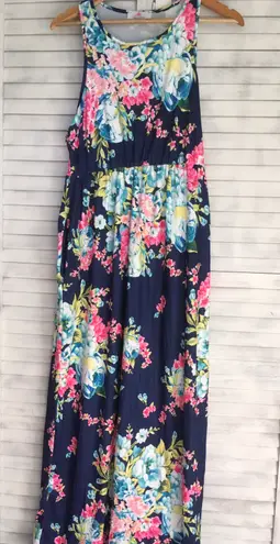 Floral Maxi Dress, Large Multi