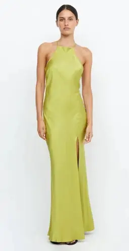 Bec & Bridge Teresa Halter Strappy Maxi Dress Wasabi Green Womens Size 10