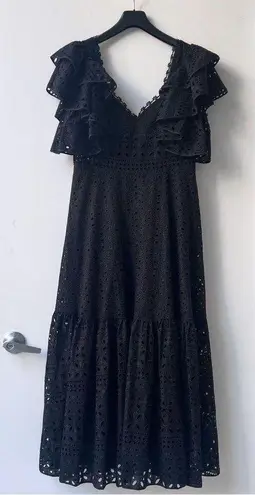 Charo Ruiz Ibiza Linda Ruffled Broderie Anglaise Midi Dress