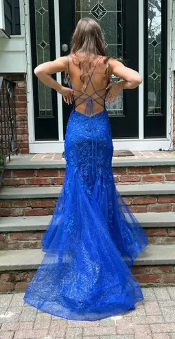 Amarra Royal Blue Prom Dress Size 00