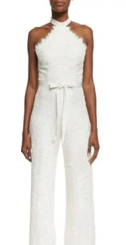 Alexis grecian lace guipure white jumpsuit