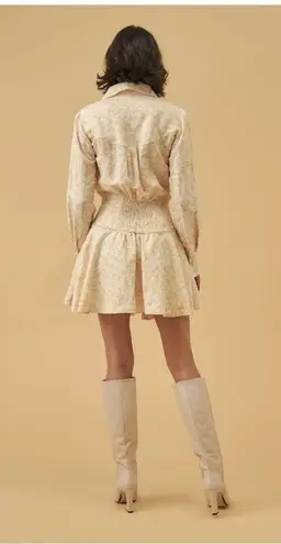 MON RENN BANKS PRINT MINI DRESS