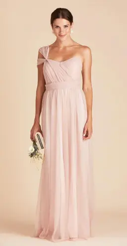 Birdy Grey NWT  Christina Convertible Vintage Blush Pink Tulle Maxi Dress