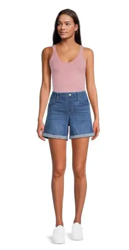 Time & Tru New  Women's Denim Shorts with Cuffed Hem Size: L(12-14)