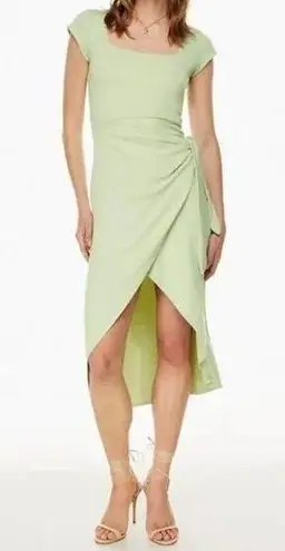 New Womens Wilfred Aritzia Saturn Short Sleeve Midi Dress Light Green 2XS XXS