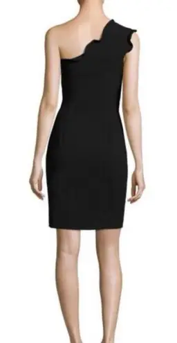 Black Halo Pravella Ruffled One-Shoulder Sheath Dress