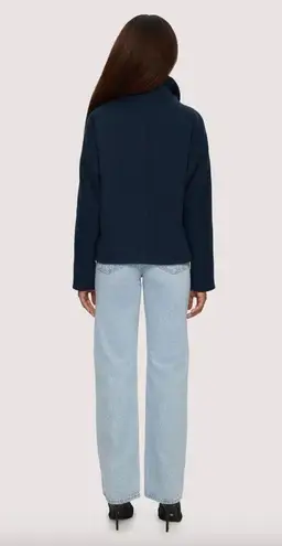 NOIZE Elettra Short Length Vegan Wool Coat Navy Womens Size Large Blue