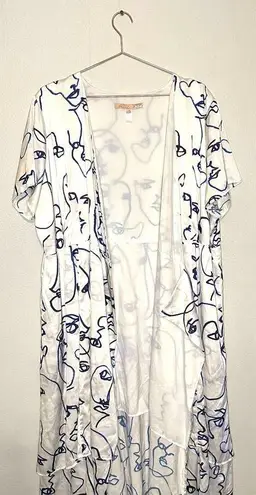 Hutch Printed Rosa Dress Short Sleeve Surplice V-Neck Tie-Waist Hi-Lo Dress 2X