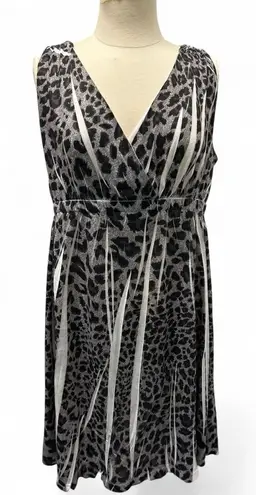 Jane Ashley Black and Gray Midi Sundress