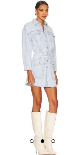 7 For All Mankind New 7 For All Man Kind Chic Utility Denim Romper XS