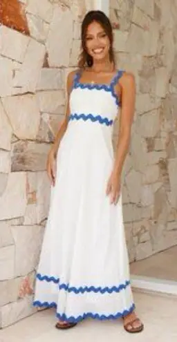 Petal and Pup Nancy Rickrack Maxi Dress, Size X-Small, $139